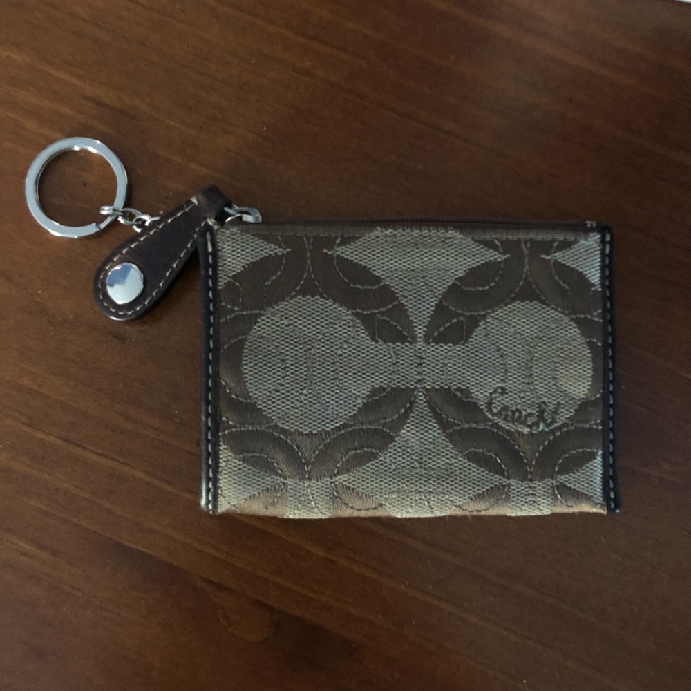 Coach Card Holder/Wallet Keychain